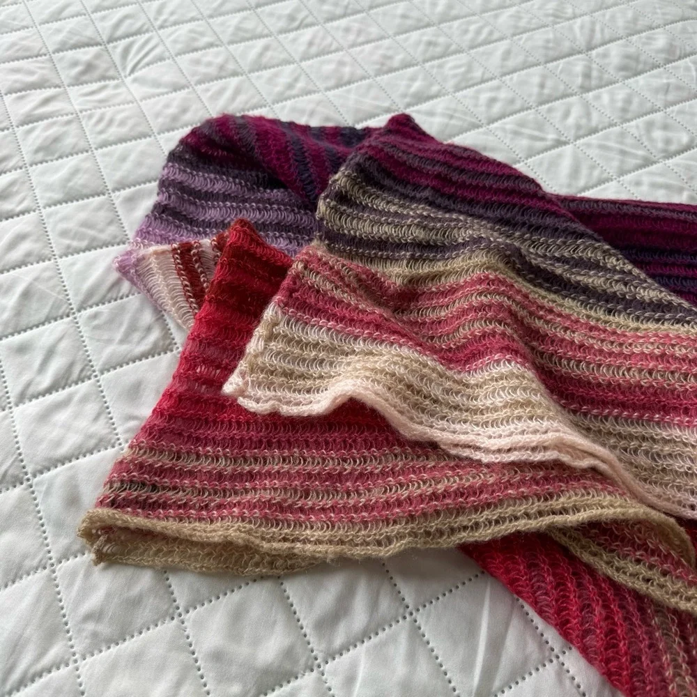 Echo Multicolor Ombre Scarf Infinity Open Knit Wrap Shawl Lightweight Boho Fall